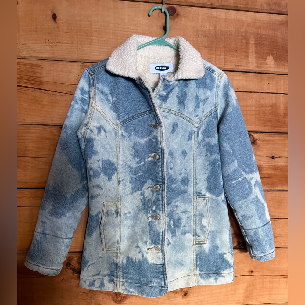 Old navy Sherpa-lined denim jacket